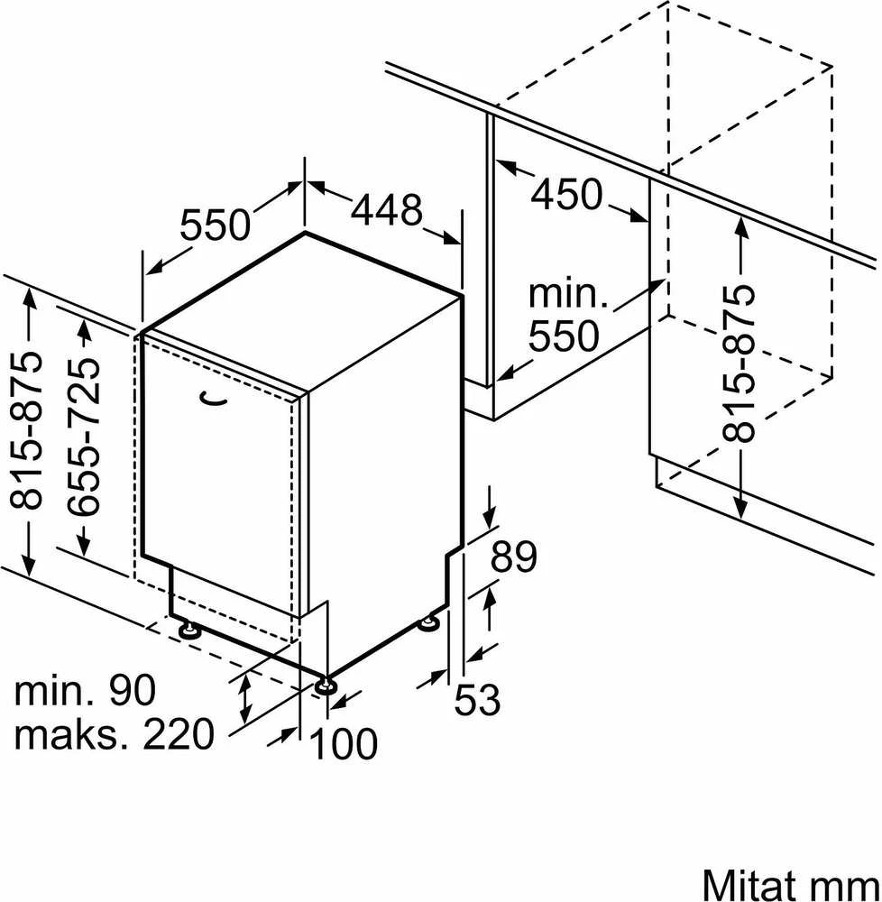 Indaplovė - Siemens iQ500, Visiškai Įmontuota, 10 Vietų, A++