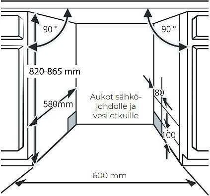 Indaplovė Ströme DW62B02D/01BL astianpesukone, musta
