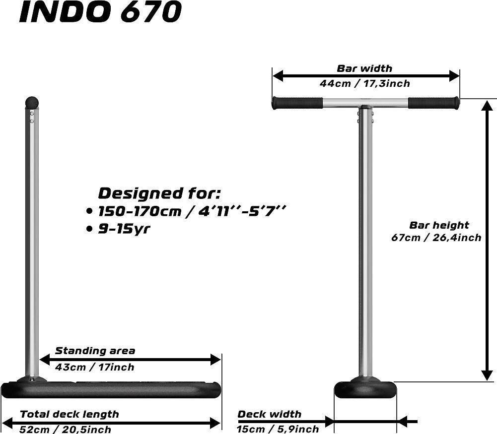 Indo X70 batutas paspirtukas 670mm