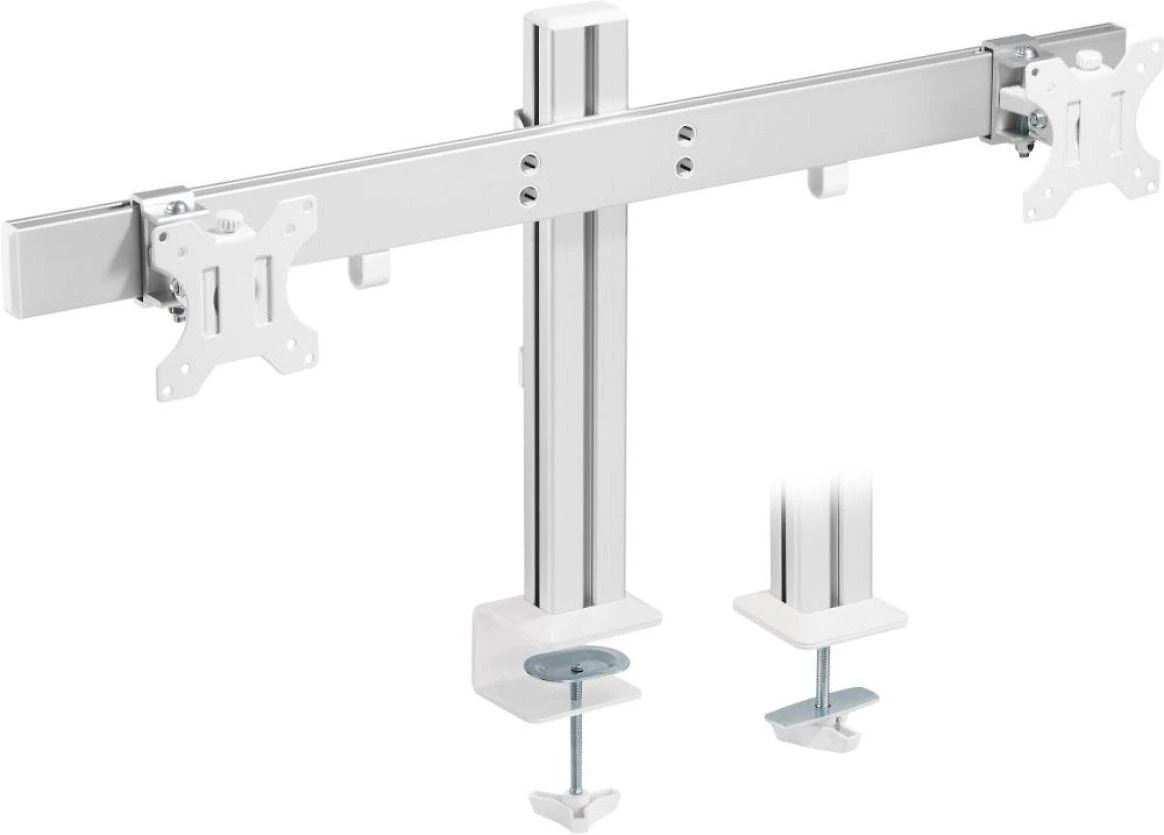 Laikiklis InLine® Aliuminio monitorius desk mount for 2 monitors iki 32", 8kg