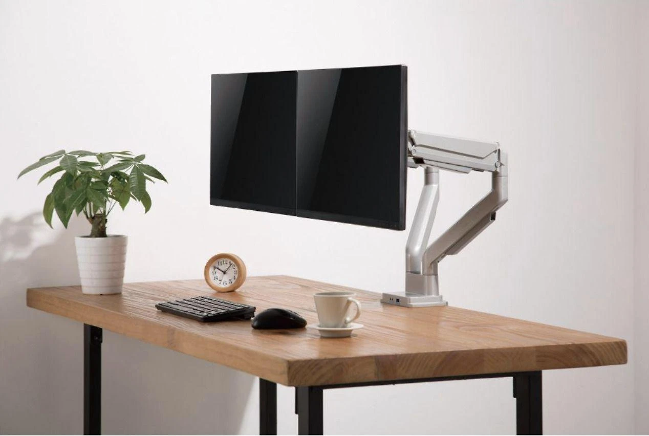 „InLine Laikiklis“ stalas su pakėlimo mechanizmu ir USB 3.0 jungtimi, skirtas 2 monitoriams - 32 colių (23171S)