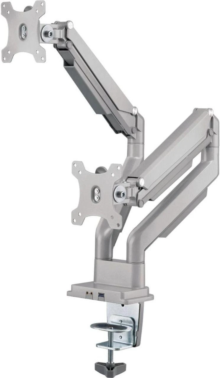 „InLine Laikiklis“ stalas su pakėlimo mechanizmu ir USB 3.0 jungtimi, skirtas 2 monitoriams - 32 colių (23171S)