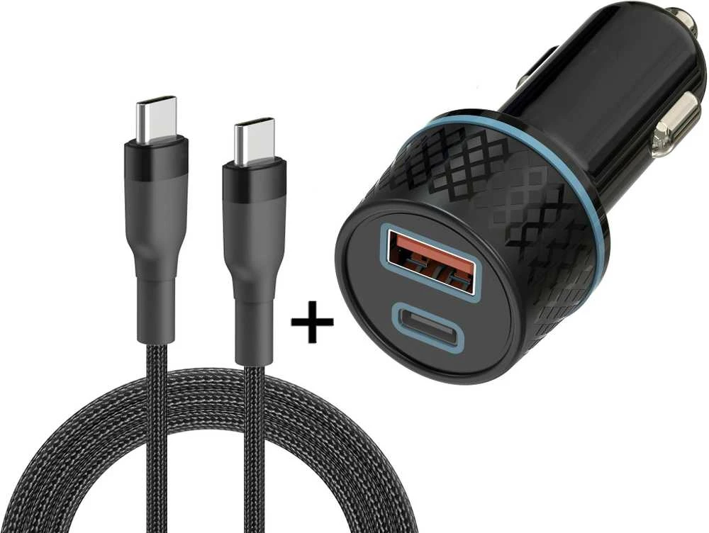 Insmat automobilinis įkroviklis USB-C, 25 W, juodas