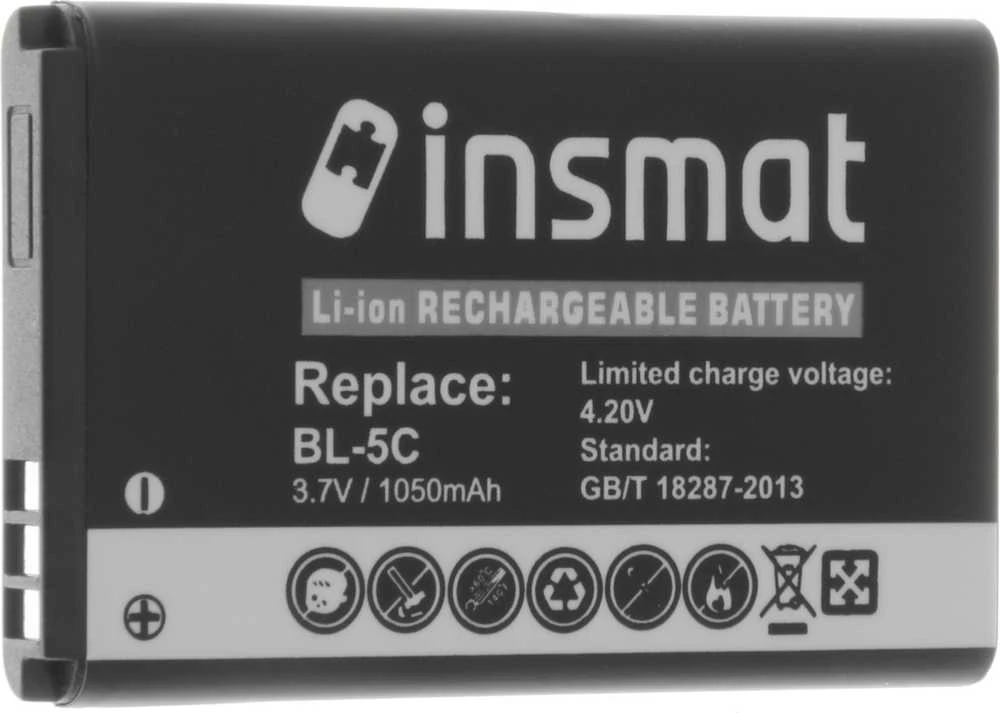 BlueStar Insmat BL-5C priedų baterija, 1050 mAh