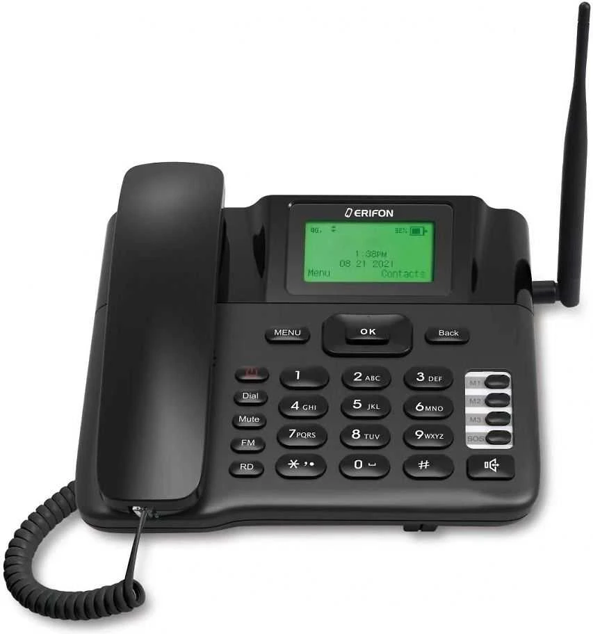 Insmat Stalinis telefonas Erifon 4G Basic, juodas