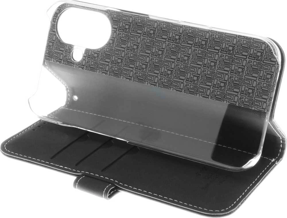 Insmat Exclusive Flip Case piniginės dėklas, Apple iPhone 16 Plus, juodas