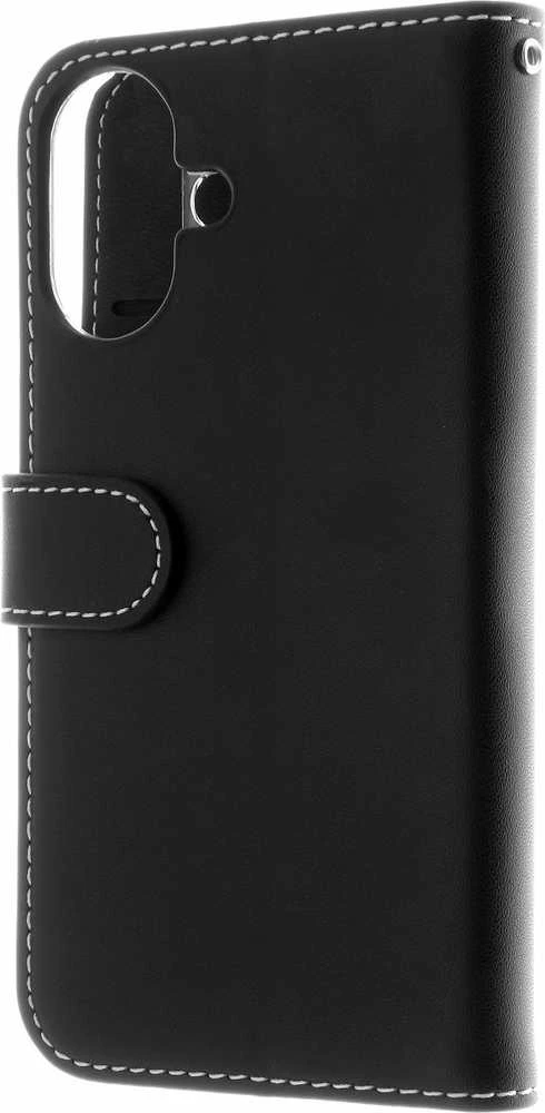 Insmat Exclusive Flip Case piniginės dėklas, Apple iPhone 16 Plus, juodas