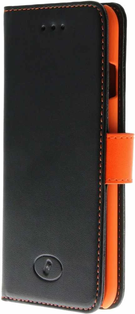 „Insmat Exclusive Flip Case“ piniginės dėklas, skirtas iPhone 6 / 6s / 7/8 / SE juodas / oranžinis