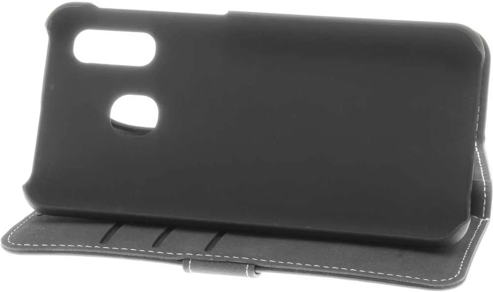 Insmat Exclusive Flip Case piniginės dėklas, Samsung Galaxy A40, juodas
