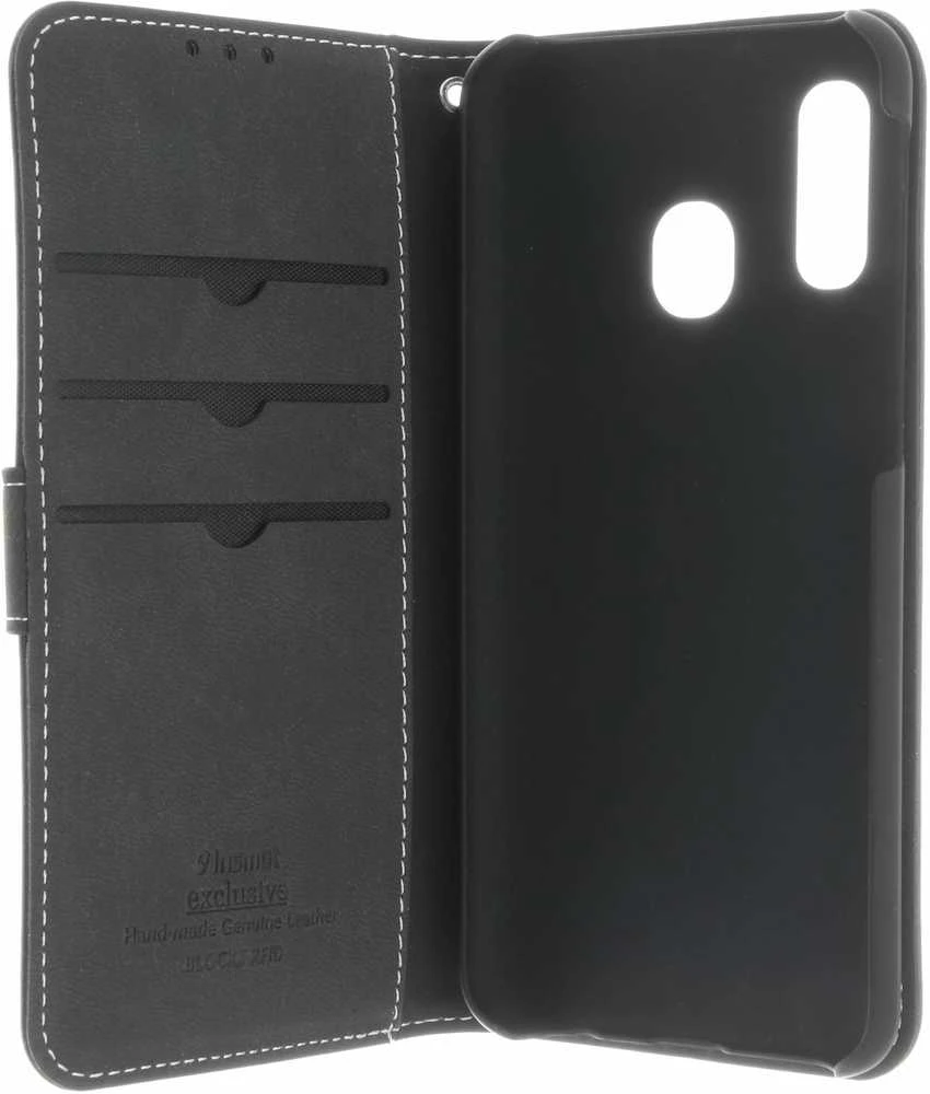 Insmat Exclusive Flip Case piniginės dėklas, Samsung Galaxy A40, juodas