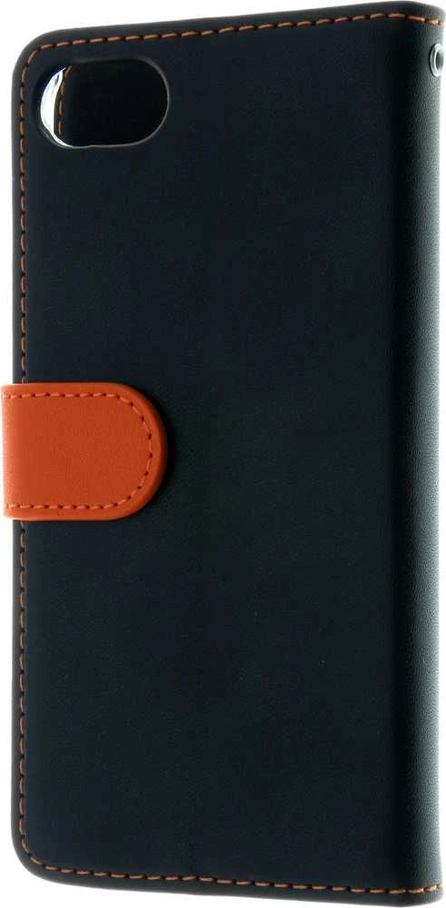 „Insmat Exclusive Flip Case“ piniginės dėklas, skirtas iPhone 6 / 6s / 7/8 / SE juodas / oranžinis