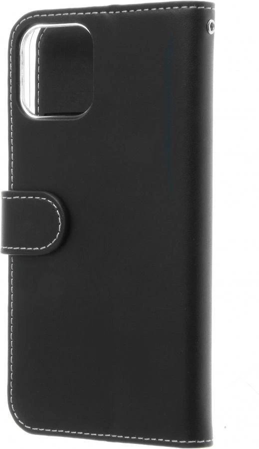 Insmat Exclusive Flip Case piniginės dėklas, iPhone 12 / 12 Pro, juodas