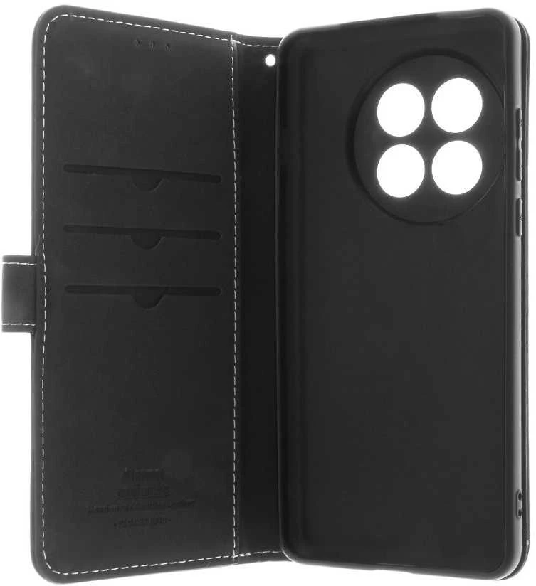 Dėklas Insmat Flip Case -lompakkokotelo, OnePlus 13R, musta