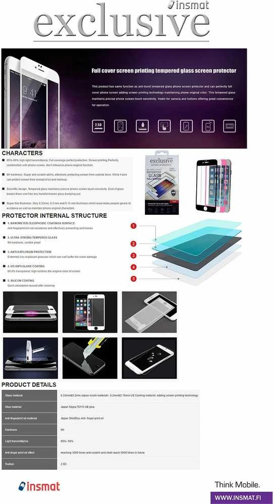 Tempered Glass Grūdintas stiklas „Insmat“ viso ekrano grūdintas stiklas, „Google Pixel 9“, Juodas