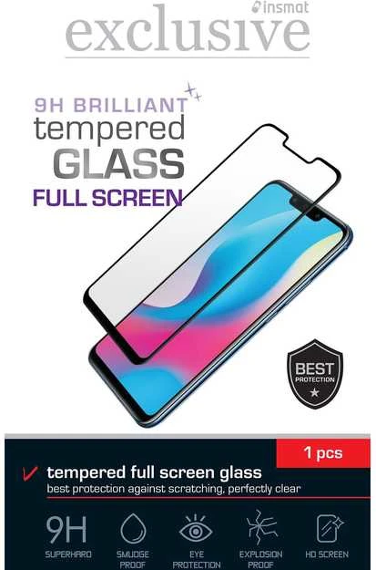 Tempered Glass Grūdintas stiklas „Insmat“ viso ekrano grūdintas stiklas, „Google Pixel 9“, Juodas
