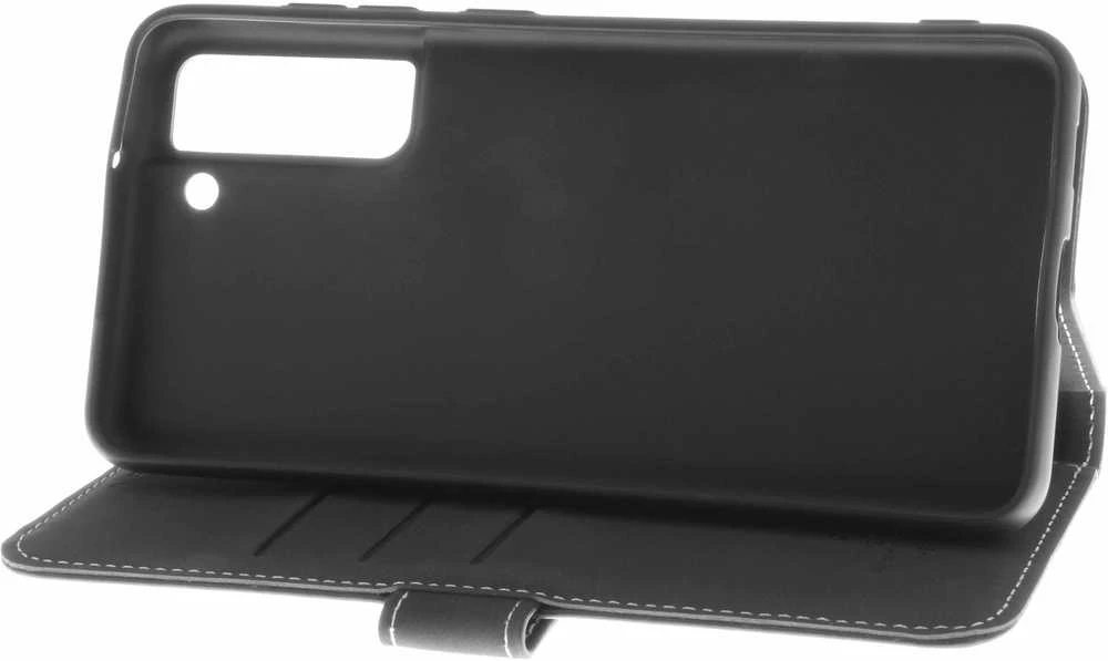 Insmat išskirtinis atverčiamas dėklas, Samsung Galaxy S21 FE 5G, juodas