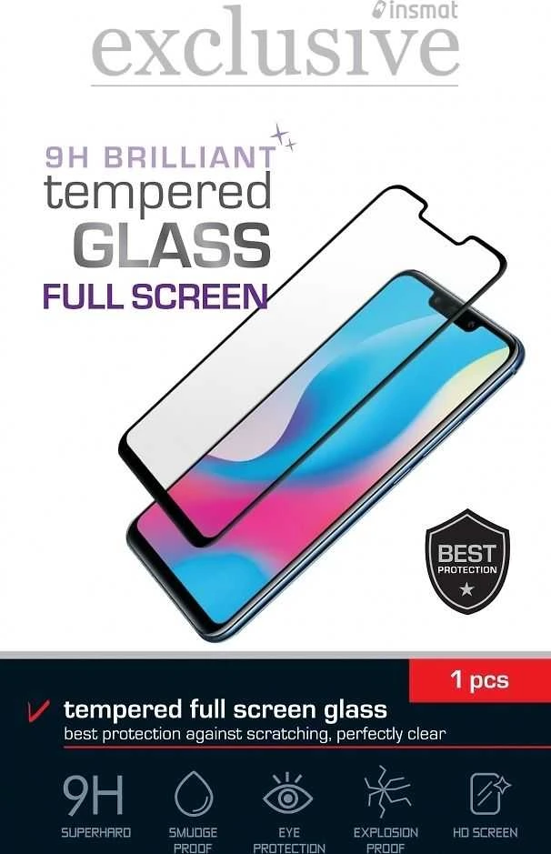 Insmat viso ekrano šarvuotis stiklas, Samsung Galaxy S22 5G, juodas