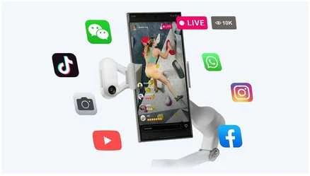 Insta360 Flow 2 AI Tracker Bundle Išmanusis telefonas camera stabilizer Light pilkas