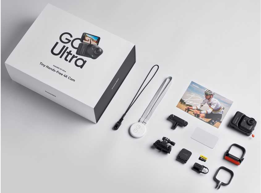 „Insta360“ – „GO Ultra Premium“ dviračių paketas – veiksmo kamera