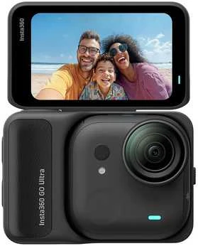 Insta360 GO Ultra Standard Juodas action sports camera 4K Ultra HD 25.4 / 1.28 mm (1 / 1.28") Wi-Fi 52.9 g