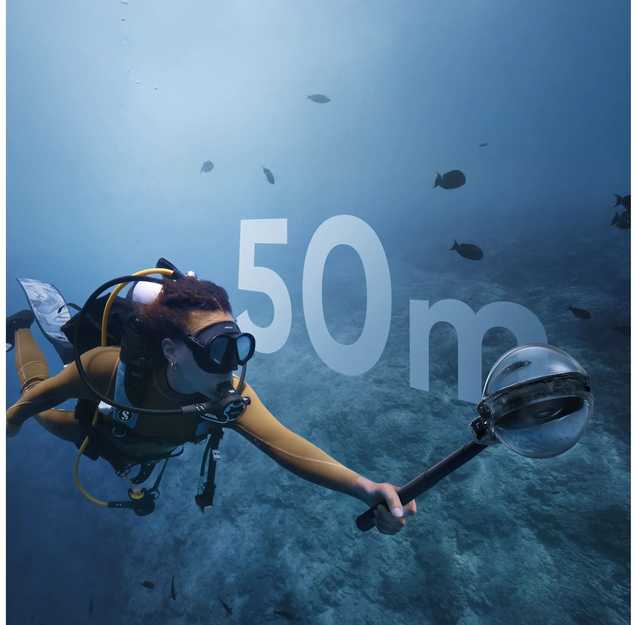 „Insta360 X5“ aukščiausios kokybės povandeninis korpusas