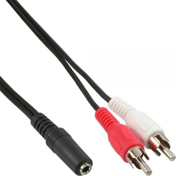 Intos InLine 2 x RCA kištukinis iki 3,5 mm vidinis kabelis, 1,5 m
