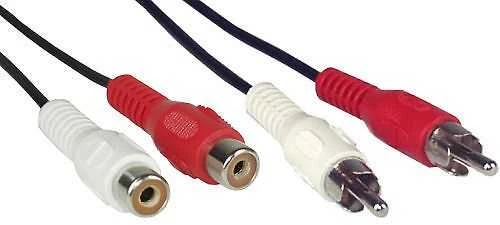 Intos InLine 2 x RCA lizdas - 2 x RCA kištukinis kabelis, 5 m