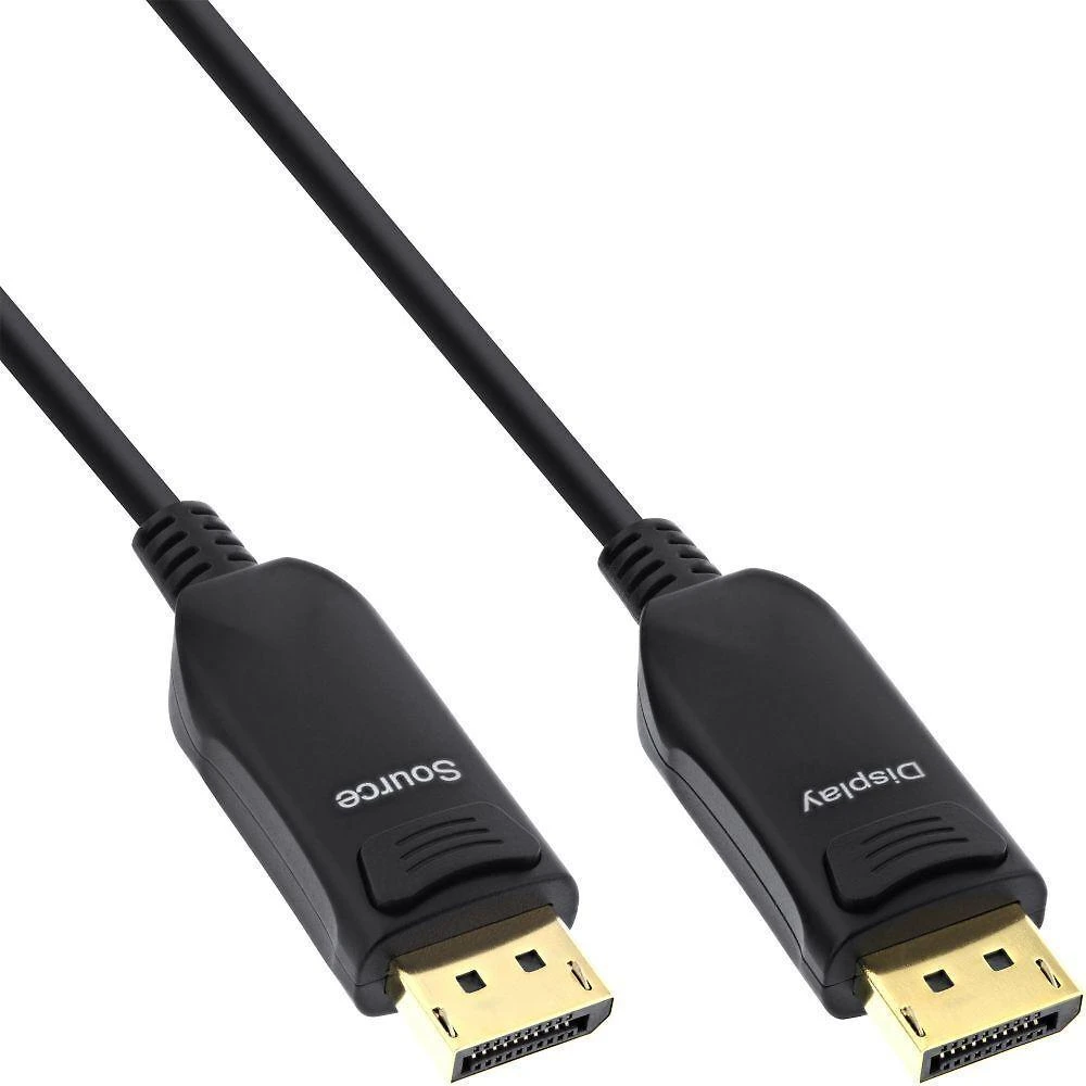 InLine DisplayPort 8K4K AOC laidas, juodas - 15m