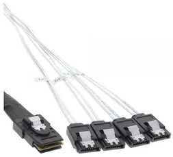 InLine SFF 8087 – SATA x4, 0,75m, Raudona (27610)