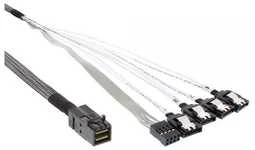 InLine SFF 8643 - SATA x4, 0.5m, Pilka (27630A)