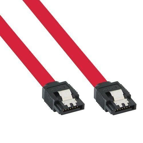 „InLine SATA III“ (6 Gb/s) kabelis, raudonas, 0,5 m ilgio