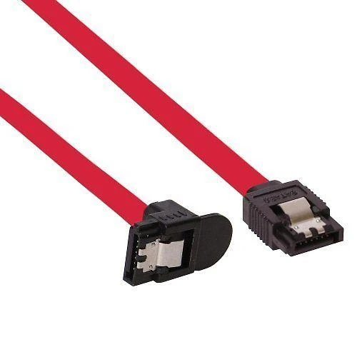 Intos InLine SATA III laidas, 90°, 75 cm, raudonas