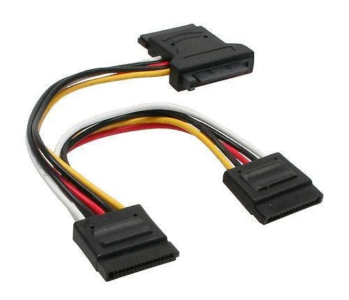 InLine SATA 15 kontaktų – SATA 15 kontaktų x3, 0,15 m, daugiaspalvis (29681)