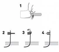 „LABEL THE CABLE“ sieninis „Velcro“ kabelio laikiklis, 10 dalių rinkinys – baltos spalvos