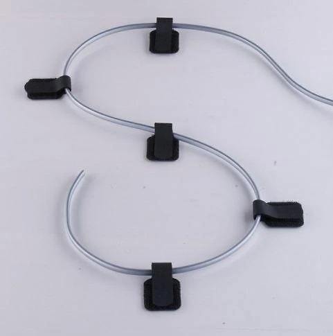 LABEL THE CABLE Wall Velcro Cable Holder 10-piece Set - juodos spalvos