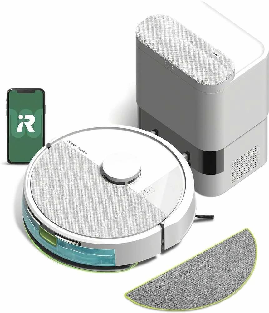 Dulkių siurblys - robotas iRobot Roomba 105 Combo su AutoEmpty stotele, baltas