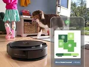 Dullkių siurblys - robotas  iRobot Roomba Combo 10 Max  su  AutoWash stotimi, Juodos spalvos