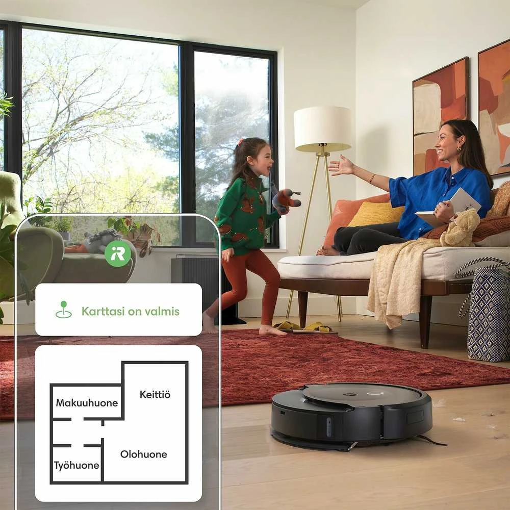 Dullkių siurblys - robotas  iRobot Roomba Combo 10 Max  su  AutoWash stotimi, Juodos spalvos