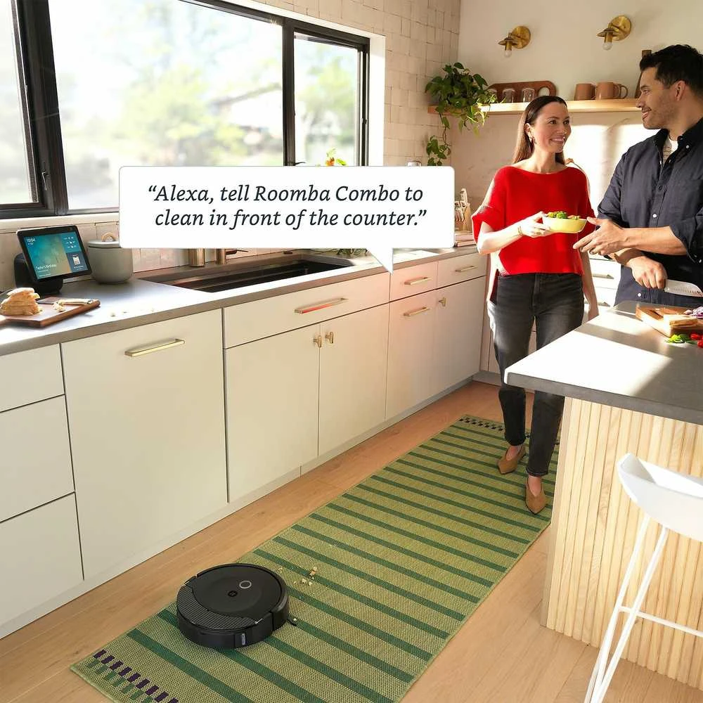 Dullkių siurblys - robotas  iRobot Roomba Combo 10 Max  su  AutoWash stotimi, Juodos spalvos