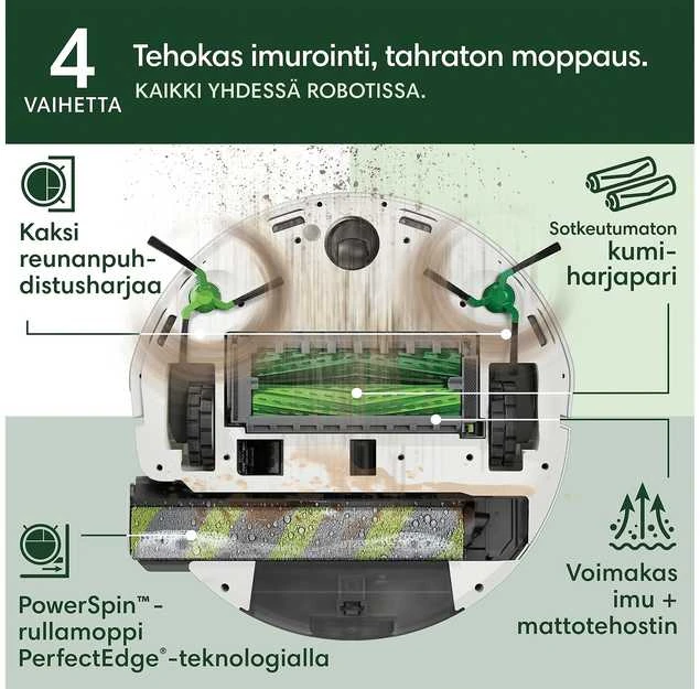 Dulkių siurblys - robotas iRobot Roomba Max 705 Combo, baltas