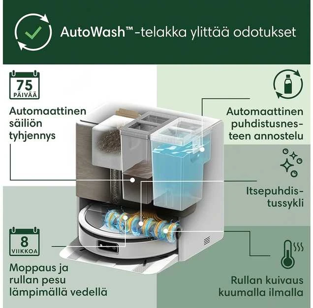 Dulkių siurblys - robotas iRobot Roomba Max 705 Combo, baltas