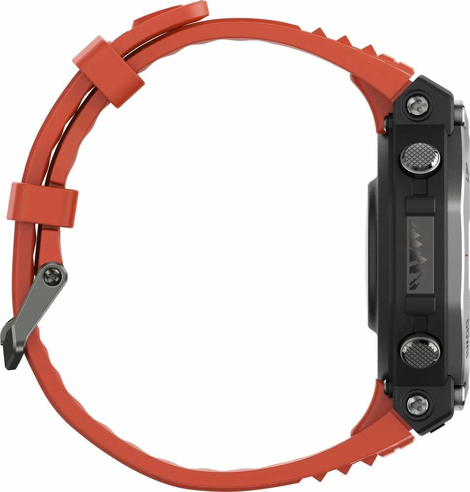Išmanusis laikrodis Amazfit T-Rex 3, Nerudijančio plieno korpusas su rudos spalvos silikoniniu dirželiu