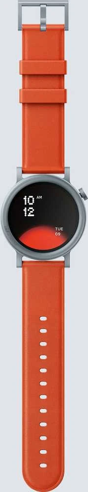 Išmanusis laikrodis CMF by Nothing Watch Pro 2, Pilkas korpusas su oranžiniu odiniu dirželiu