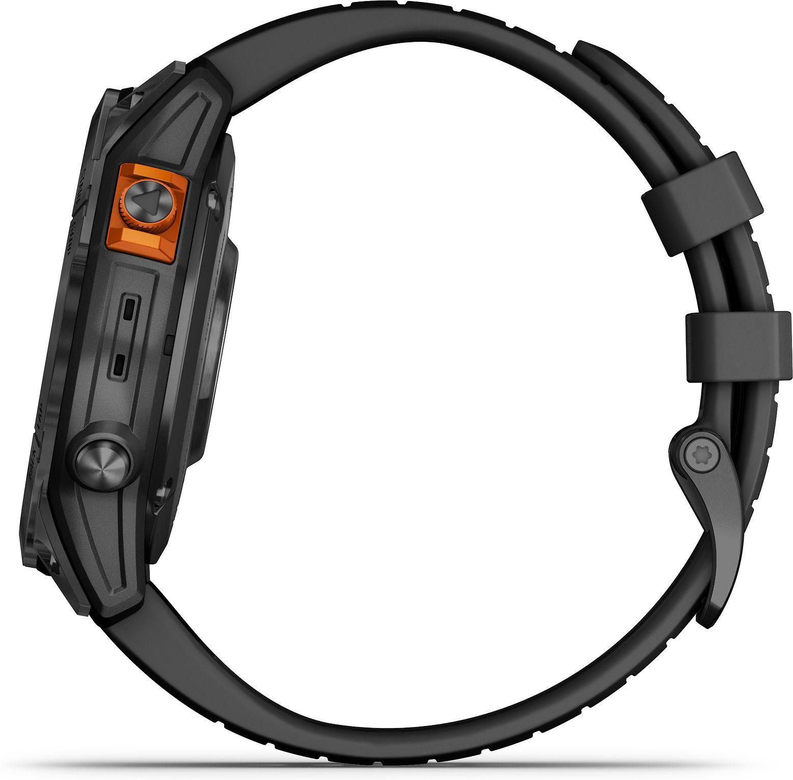 Išmanusis laikrodis Garmin Fenix 7 Pro Solar, Pilkos skalūno spalvos, su juodu dirželiu