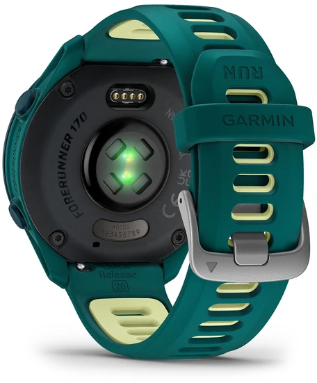 „Garmin Forerunner 170 Music“ išmanusis laikrodis, žalsvai mėlyna/citrininė spalva