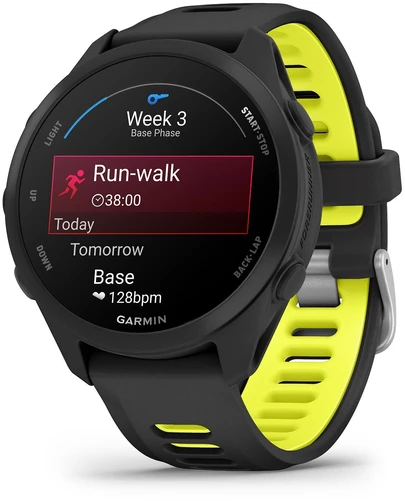 „Garmin Forerunner 170“ išmanusis laikrodis, juodos ir ryškiai geltonos spalvos
