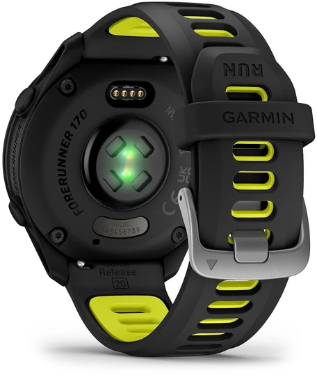 Išmanusis laikrodis Garmin Forerunner 170 Music, Juodas with Juodas/Amp Geltona Band