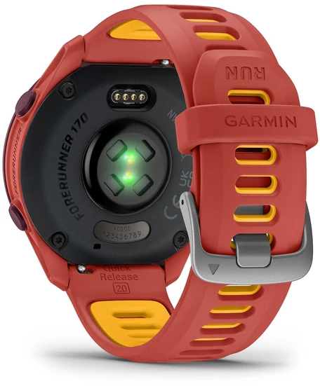 Išmanusis laikrodis Garmin Forerunner 170 Music, Raudona Rožinė with Raudona Rožinė/Mango Band