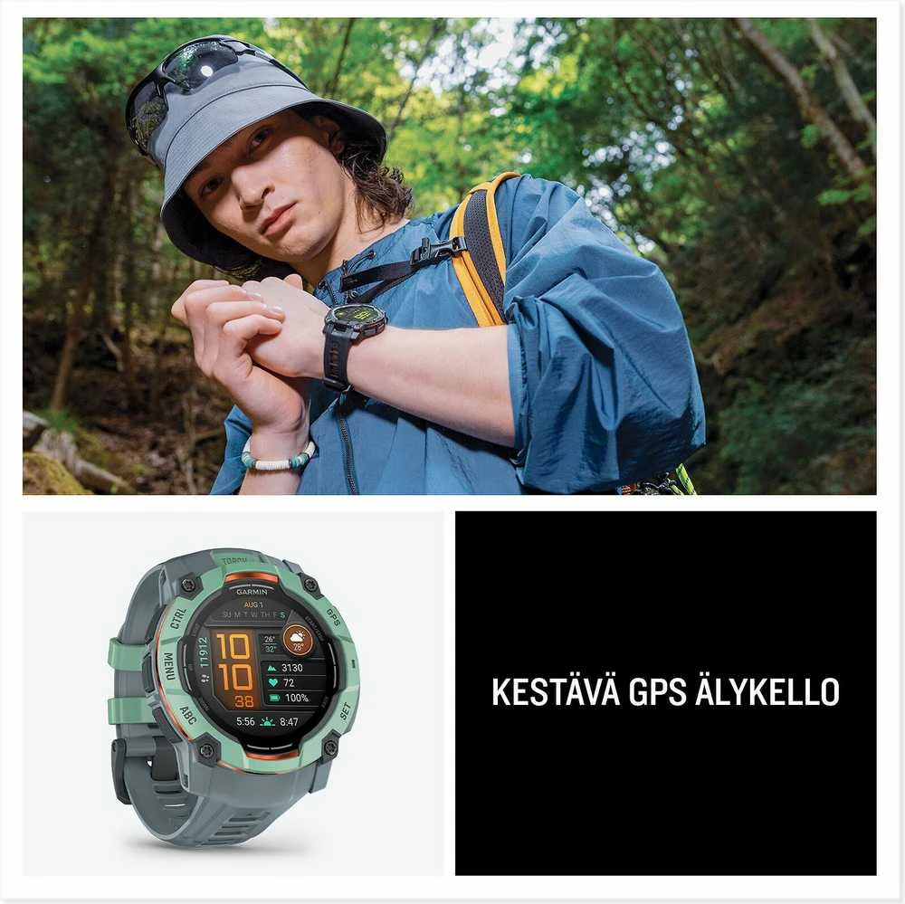 Išmanusis laikrodis Garmin Instinct 3 AMOLED 45 mm, Neotropinio dizaino su neotropinio dizaino dirželiu