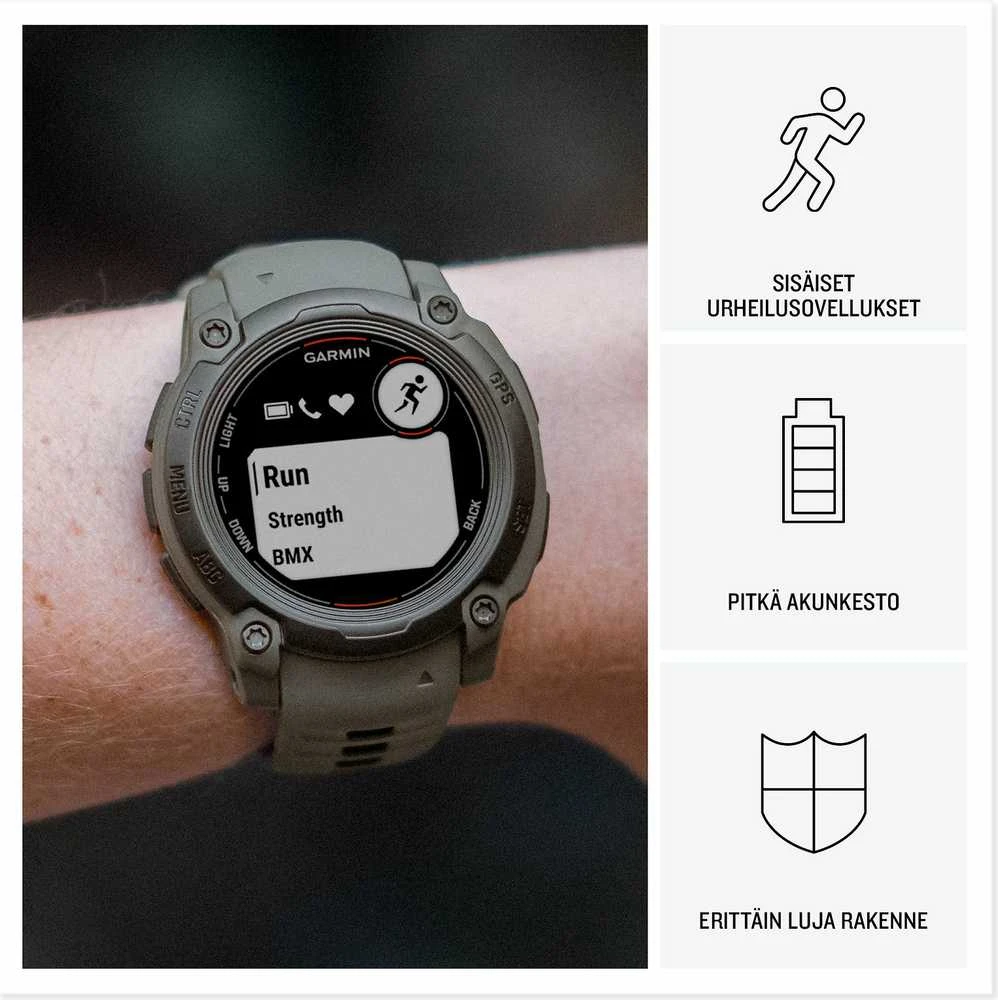 Išmanusis laikrodis Garmin Instinct E – 45 mm, Juodas with Charcoal Band